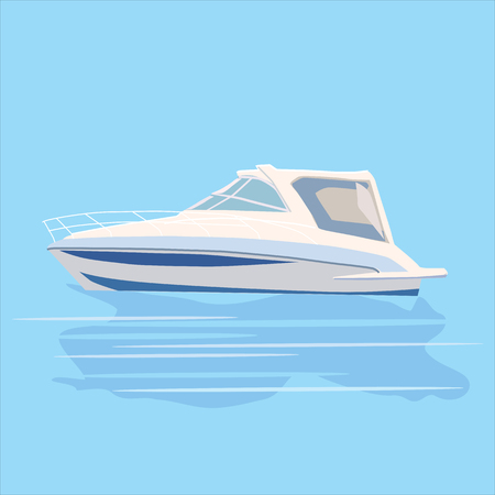 Set pleasure boats of different colorsのイラスト素材