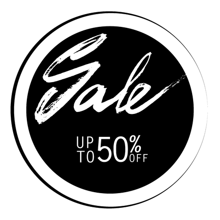 Sale phrase advertising vector vectoring, isolated on black background vector illustration for shop and marketのイラスト素材