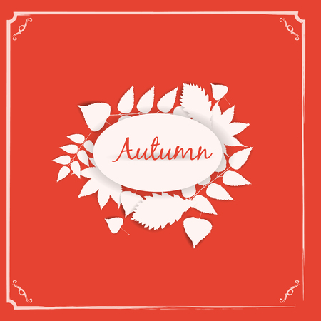 Collection beautiful colourful autumn leaves vector illustration.のイラスト素材