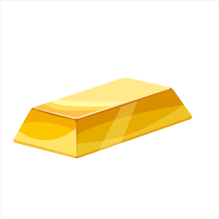 Gold bar icon. Cartoon style, illustration, vector icon for web, games, applicationsの写真素材
