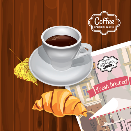 Cup of Coffee & Good Morning Text. Top View.の写真素材