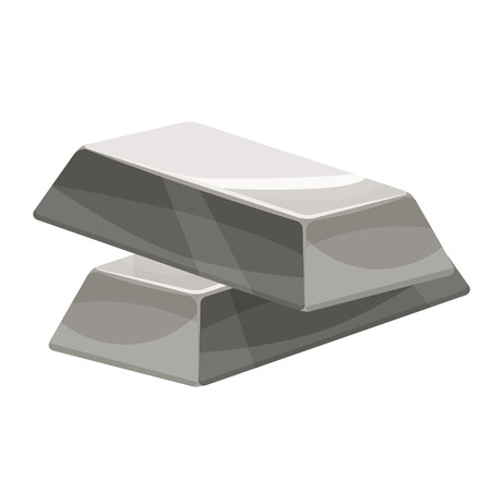 Stack of gold bars icon. Cartoon illustration of stack of gold barsのイラスト素材