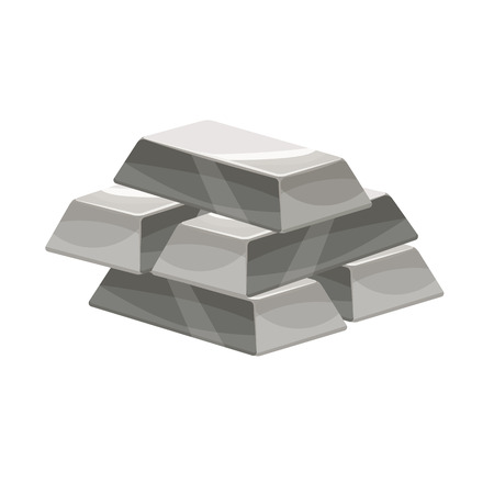 Stack of gold bars icon. Cartoon illustration of stack of gold barsのイラスト素材