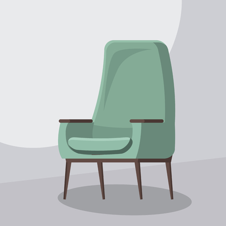 Chair cartoon, isolated vector illustration, template for animatoinのイラスト素材