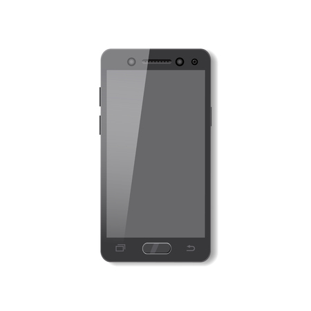 Black smartphone with pure screen. vector illustrationのイラスト素材