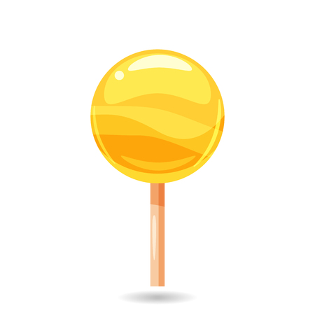 Glossy lollipop candy, vector isolatedのイラスト素材