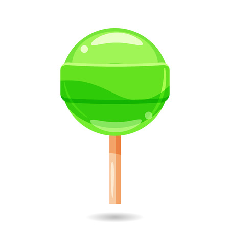 Glossy sweet, lollipop candy, vector, isolated, cartoon styleのイラスト素材