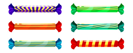 Set of sweets on white background candy. Vector illustration.のイラスト素材