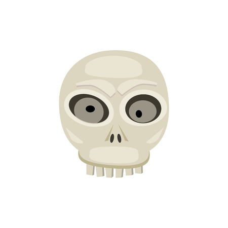 Halloween Scull. Vector illustration. Cartoon style, isolatedの写真素材