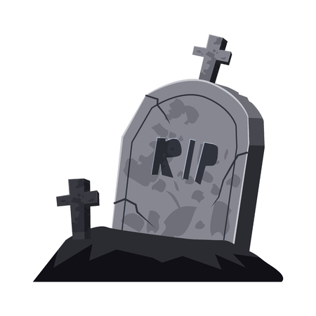 Grave, cemetery, cross holiday Halloween halloween attributeのイラスト素材