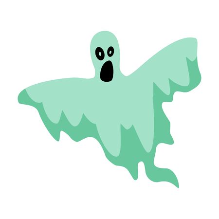 Ghost screaming, holiday Halloween character halloweenのイラスト素材