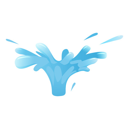 Splash of liquid, water, splutter. For illustrations, animation, cartoon style, vector, isolatedの写真素材