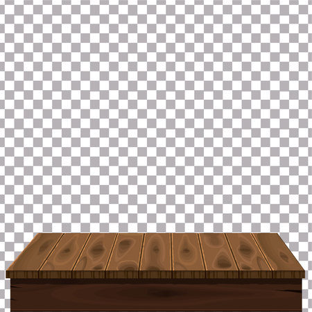 Wood table on isolated backgroundのイラスト素材