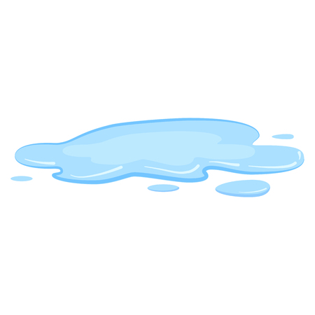 Puddle, liquid, vector cartoon style isolated illustrationのイラスト素材