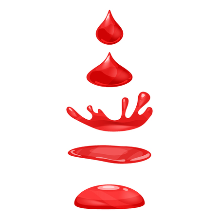 A drop of liquid, water falls and makes a splashのイラスト素材