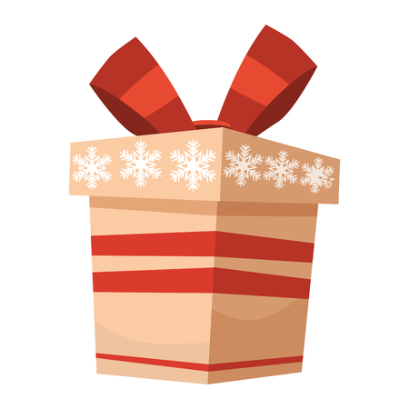Colorful gift box with bows and ribbons. Presents isolated on white. Sale, shopping concept. Collection for Birthday, Christmas. Vector illustration.の写真素材