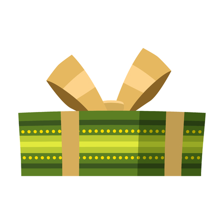 Colorful gift box with bows and ribbons. Presents isolated on white. Sale, shopping concept. Collection for Birthday, Christmas. Vector illustration.の写真素材