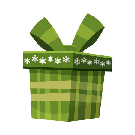 Colorful gift box with bows and ribbons. Presents isolated on white. Sale, shopping concept. Collection for Birthday, Christmas. Vector illustration.の写真素材