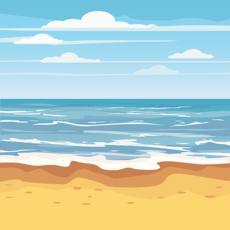 Seascape Tropical Beach Travel Holiday Vacation Leisure Nature Conceptのイラスト素材
