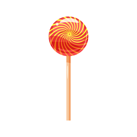 Lollipop, candy on a stick, sweet color roundのイラスト素材