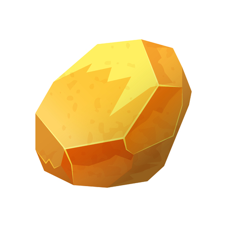 Gold nugget, stone, jewel raw materials for jewelryのイラスト素材