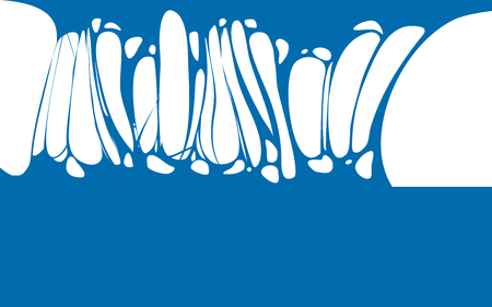 Slime sticky blue banner, spittle, snot. Frame of scary zombie, alien slimeのイラスト素材