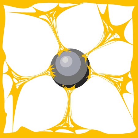 Yellow slime background. Realistic cartoon texture Slimeのイラスト素材