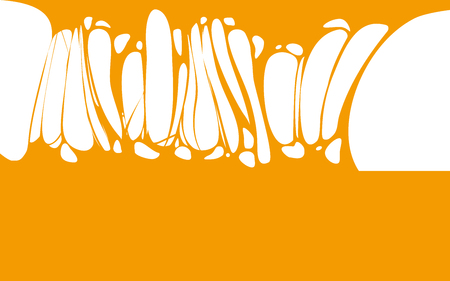 Slime sticky orange honey banner, spittle, snot. Frame of scary zombie, alien slimeのイラスト素材