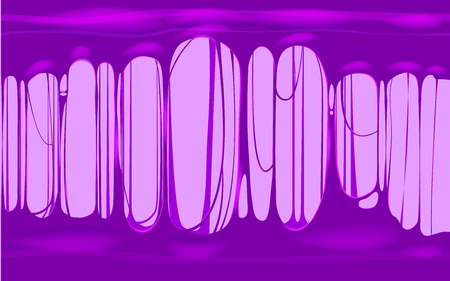 Sticky slime violet template banner with copy space. Popular kids sensory toy vector illustrationのイラスト素材