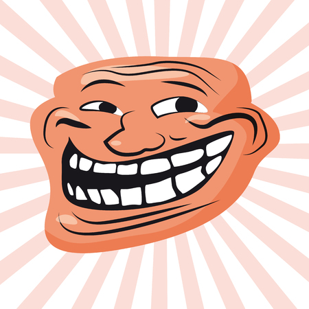 Internet Troll, meme, character of communication in social networksのイラスト素材