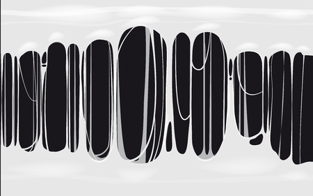 Sticky slime white template banner with copy space. Popular kids sensory toy vector illustrationのイラスト素材