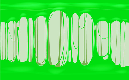 Sticky slime green template banner with copy space. Popular kids sensory toy vector illustrationのイラスト素材