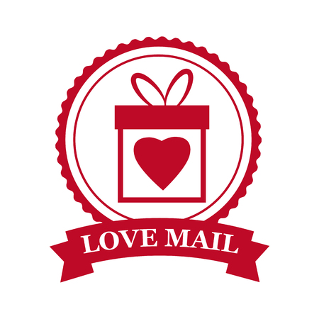 Set Valentine s Day and Wedding Romantic postage stampのイラスト素材