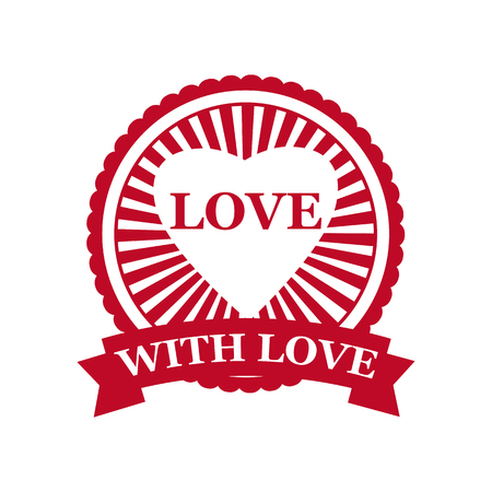 Set Valentine s Day and Wedding Romantic postage stampのイラスト素材