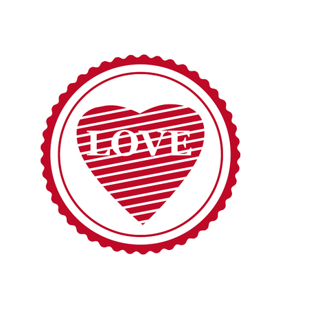 Set Valentine s Day and Wedding Romantic postage stampのイラスト素材