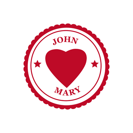 Set Valentine s Day and Wedding Romantic postage stampのイラスト素材