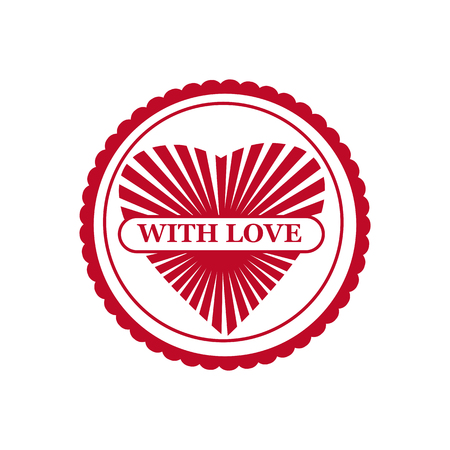 Set Valentine s Day and Wedding Romantic postage stampのイラスト素材