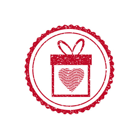 Set Valentine s Day and Wedding Romantic postage stamp grungeのイラスト素材