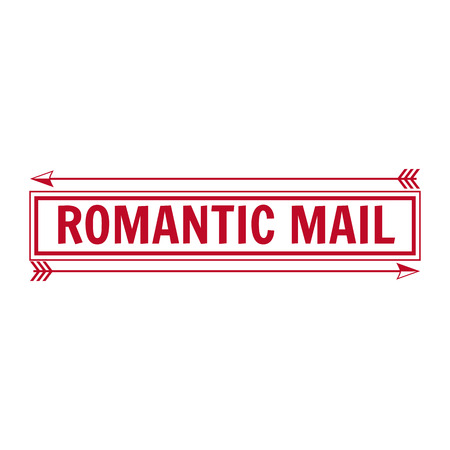 Set Valentine s Day and Wedding Romantic postage stampのイラスト素材