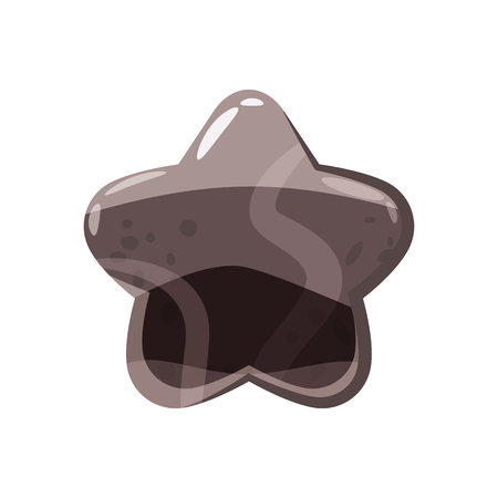 Candy honey star jelly icon. Cartoon style. Shiny glossy colorful star shape illustration. Vector isolated on white backgroundのイラスト素材