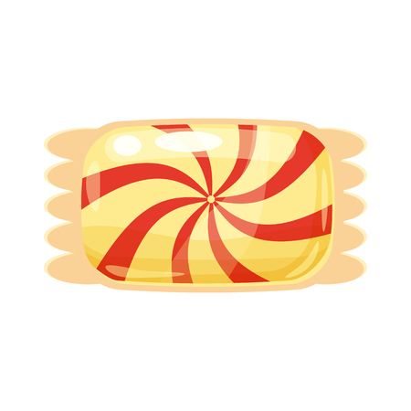Candy colorful sweet. Bonbon candy in bright color packaging wrappingのイラスト素材