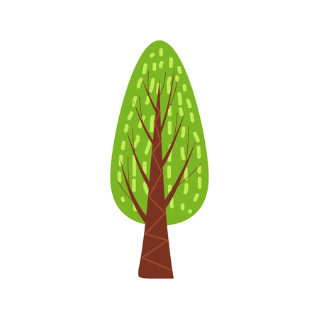Tree forest stylized cute style, vector, illustrationのイラスト素材
