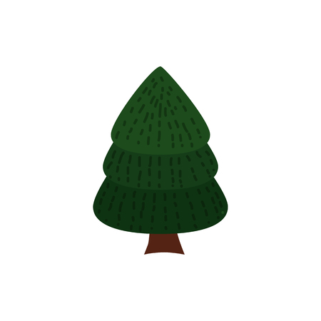 Tree forest stylized cute style, vector, illustrationのイラスト素材