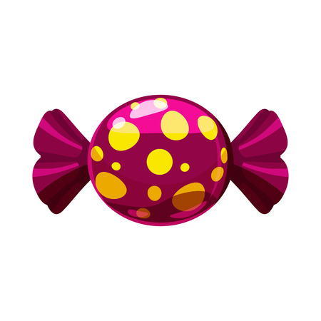 Candy colorful sweet. Bonbon candy in bright color packaging wrappingのイラスト素材