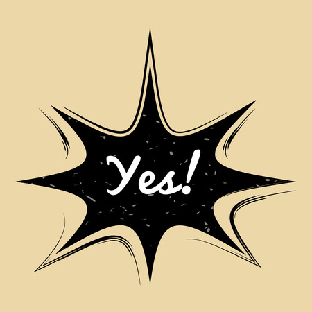 Comic speech bubble Yes in pop art styleのイラスト素材