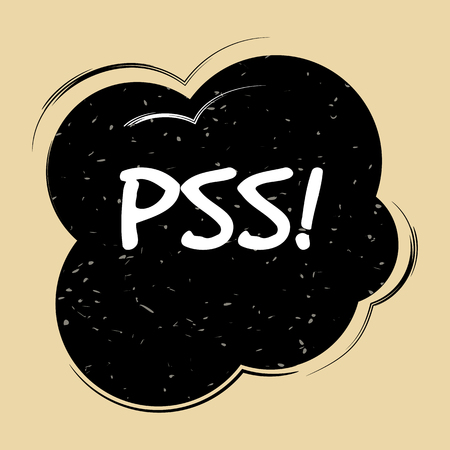 Comic speech bubble PSS in pop art styleのイラスト素材