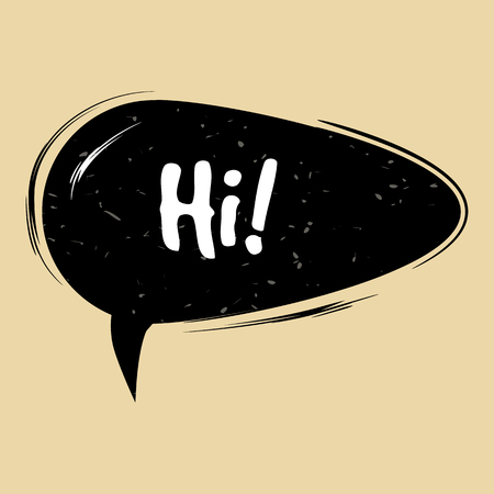 Comic speech bubble Hi in pop art styleのイラスト素材