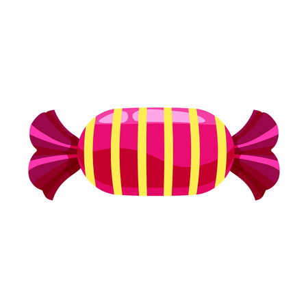 Candy colorful sweet. Bonbon candy in bright color packaging wrappingのイラスト素材