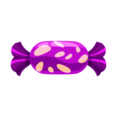 Candy colorful sweet. Bonbon candy in bright color packaging wrappingのイラスト素材
