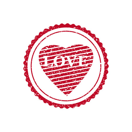 Set Valentine s Day and Wedding Romantic postage stamp grungeのイラスト素材